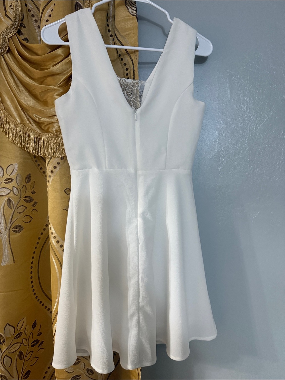White V-Neck Sleeveless Skater Dress - Classic Women's Dress